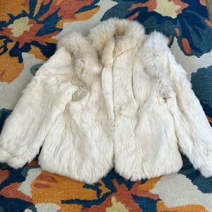 100% rabbit fur coat medium